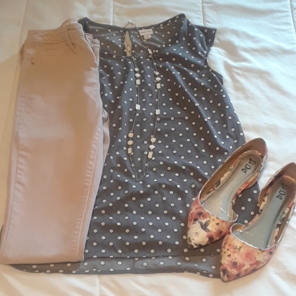 Mossimo pale pink stretch crop jeggings